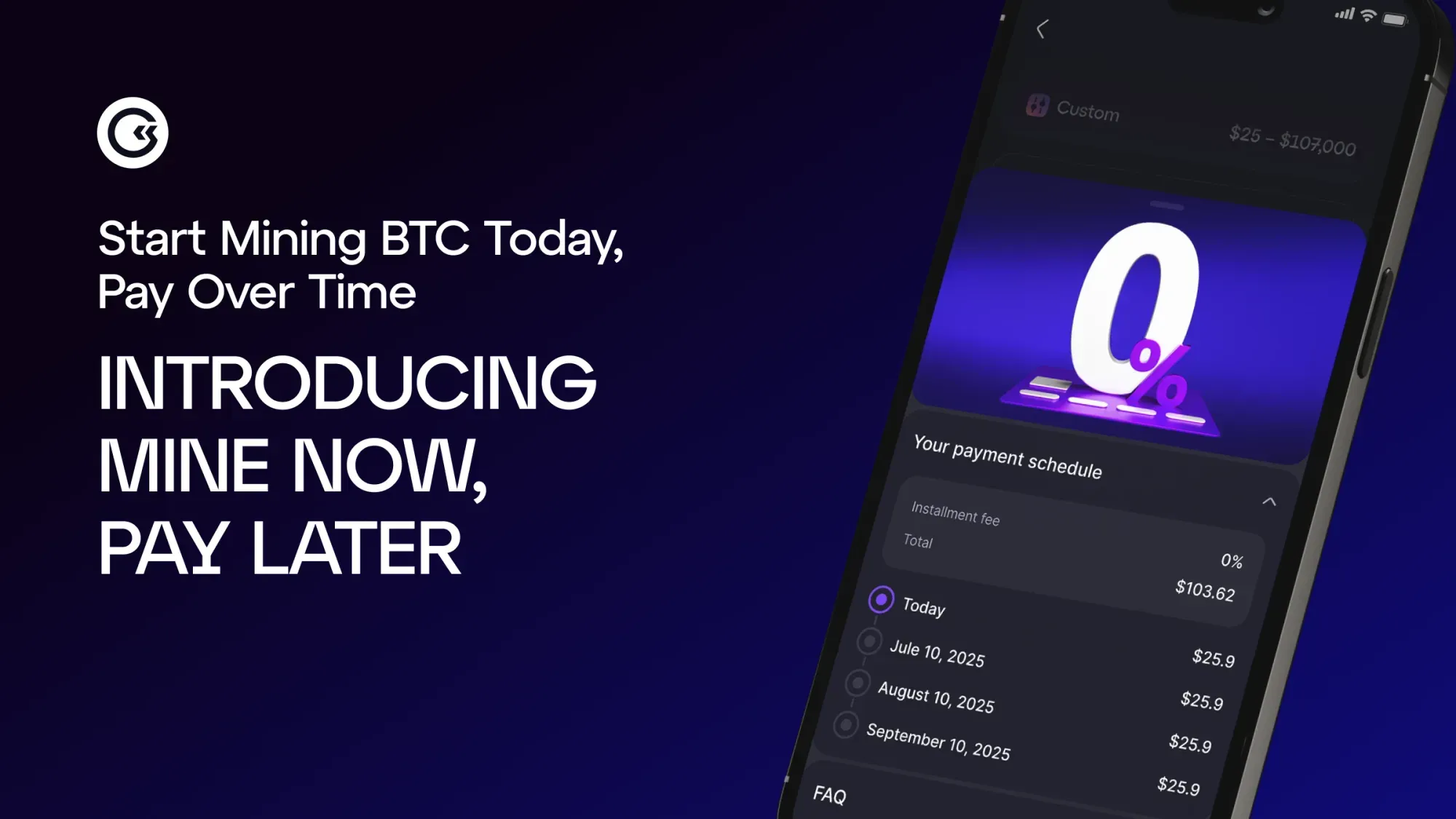 Mine Now, Pay Later: Beginnen Sie noch heute mit dem Bitcoin-Mining mit null Zinsen