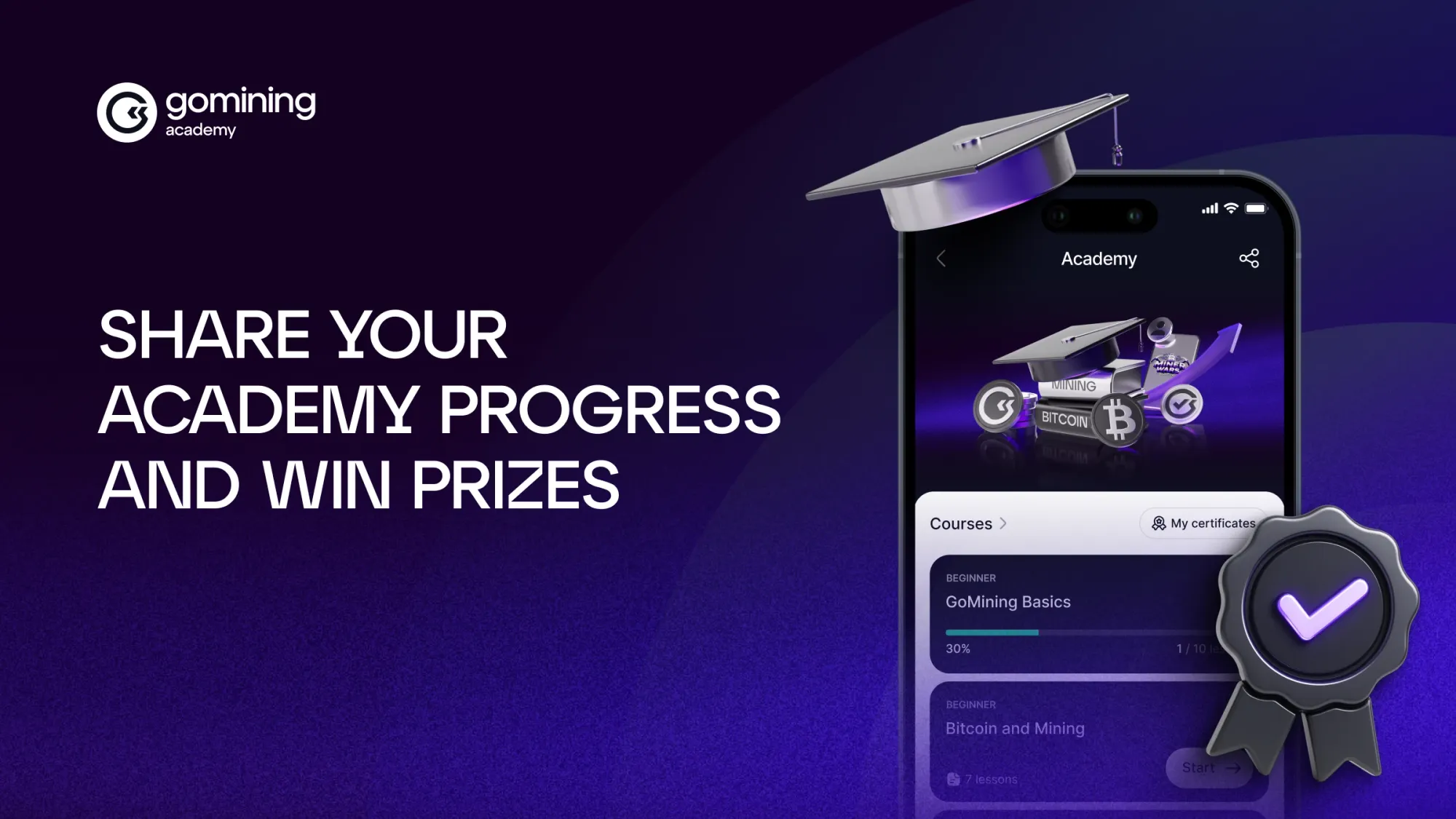 🎓 GoMining Academy Contest: Share Your Progress and Win Prizes