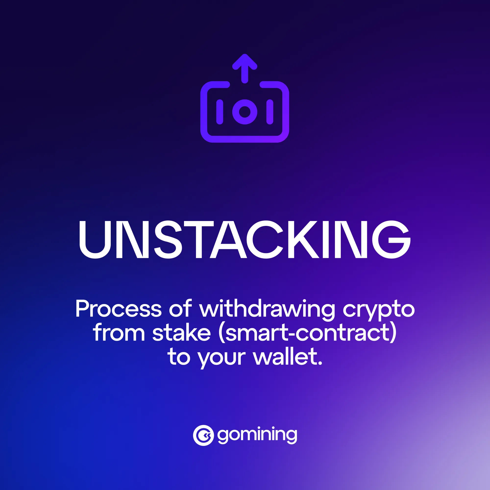 Unstacking — Withdrawal from staking