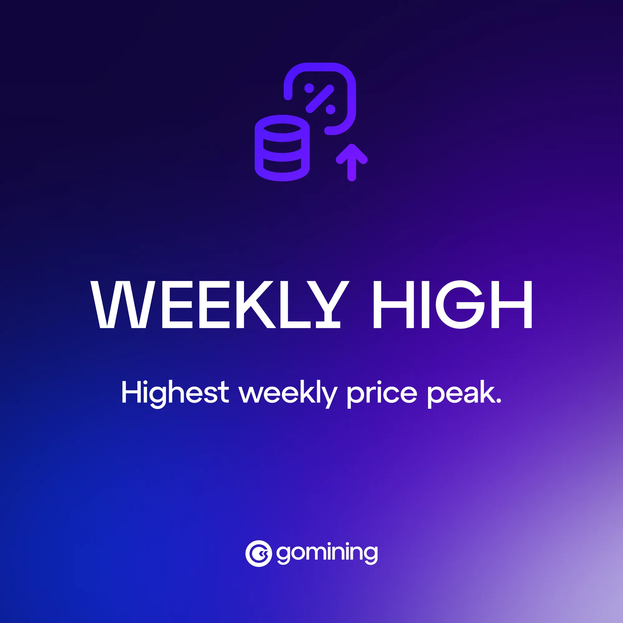 Weekly High — The highest price point in Crypto Definition